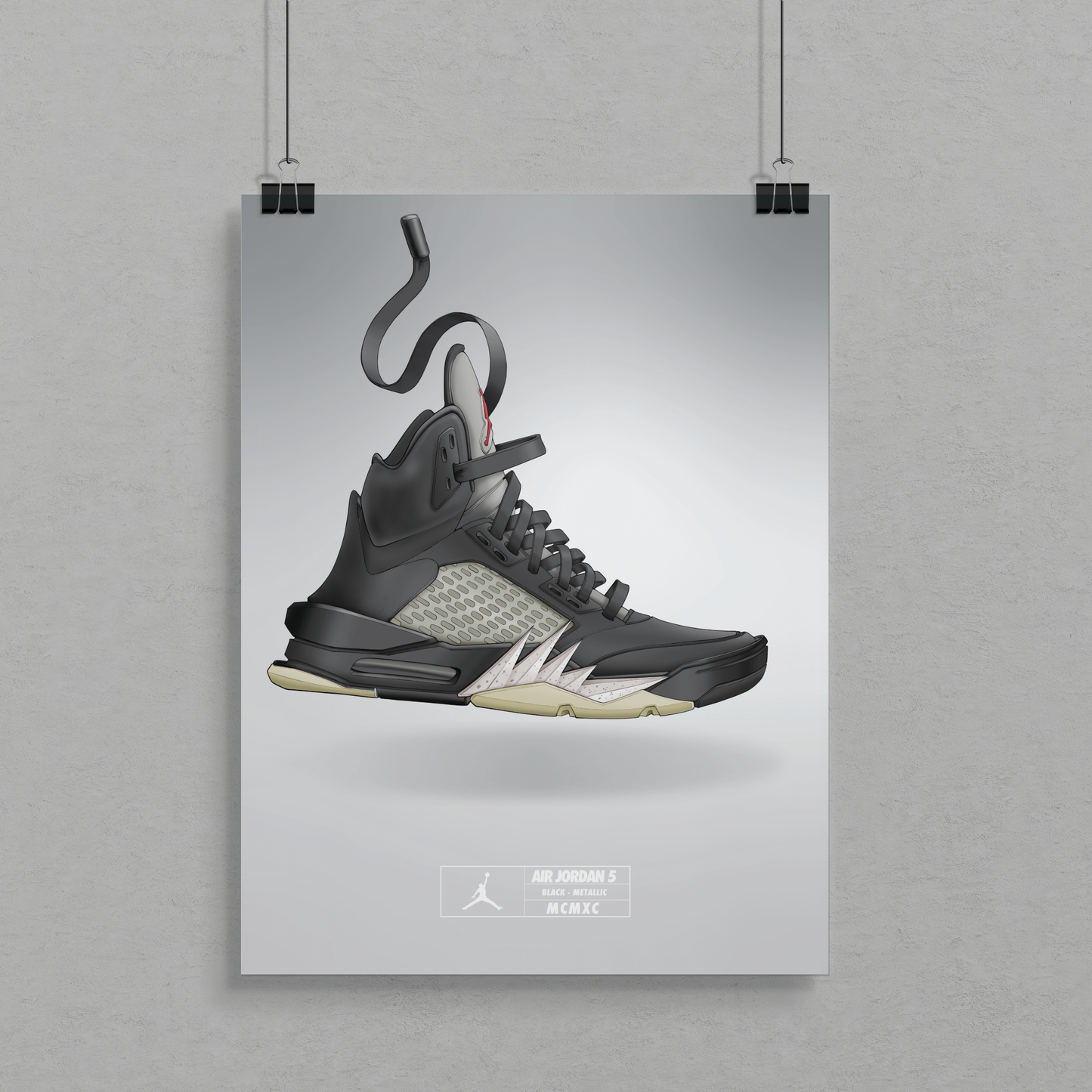 Air Jordan 5 Black Metallic