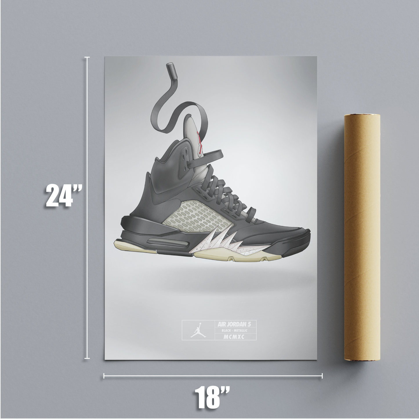 Air Jordan 5 Black Metallic