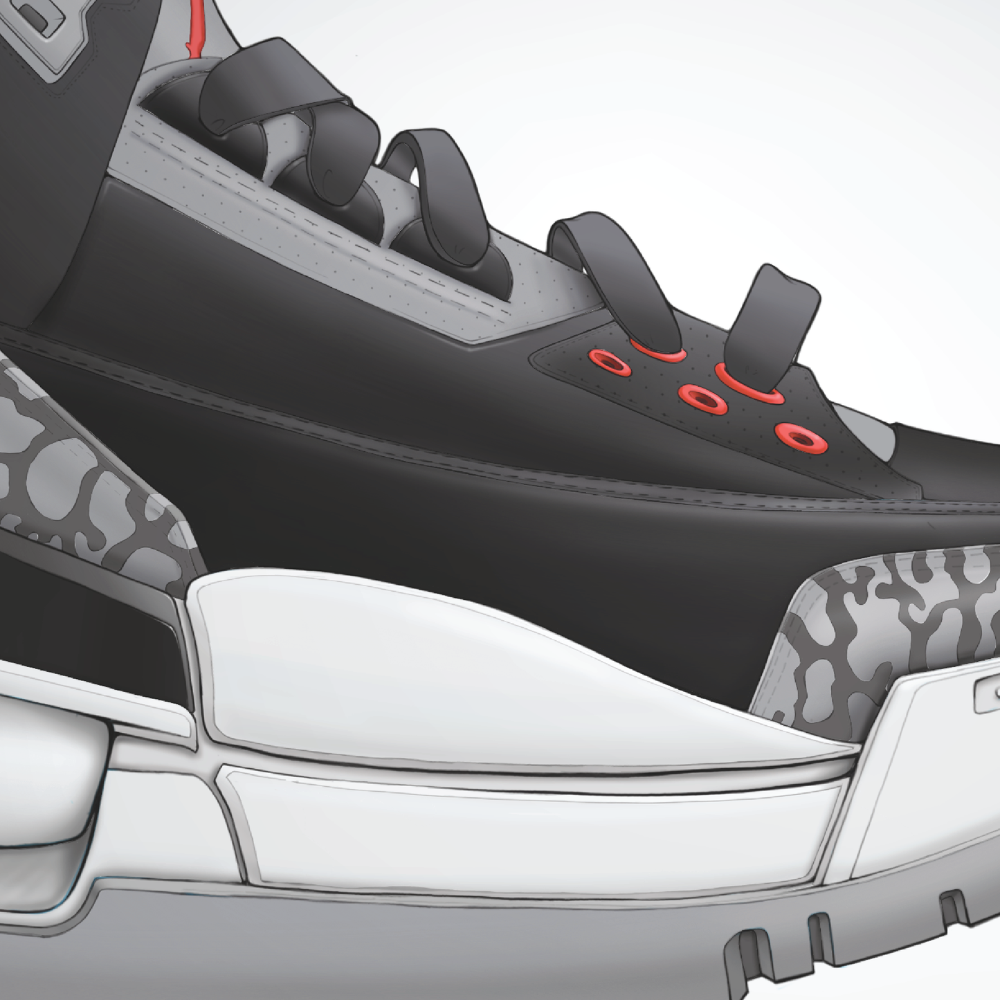 Air Jordan 3 Black Cement