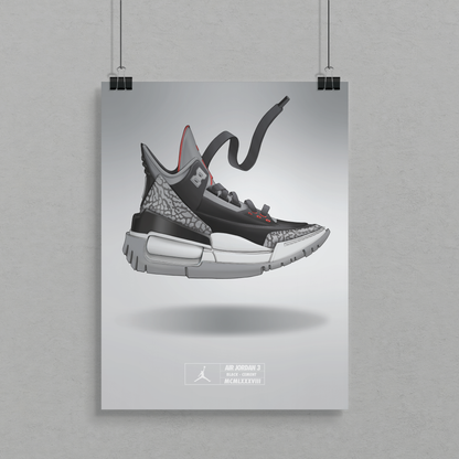 Air Jordan 3 Black Cement