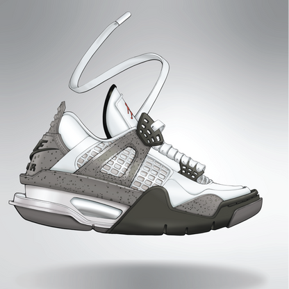 Air Jordan 4 White Cement