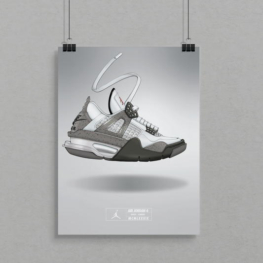 Air Jordan 4 White Cement