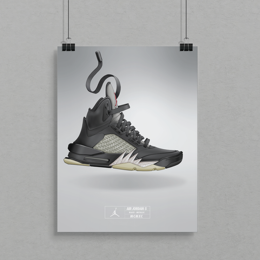 Air Jordan 5 Black Metallic